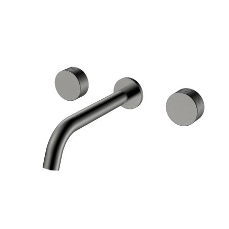 Смеситель из стены Boheme STICK SPIRALE на 3 отв. Gun Metal 152-2-GM.4