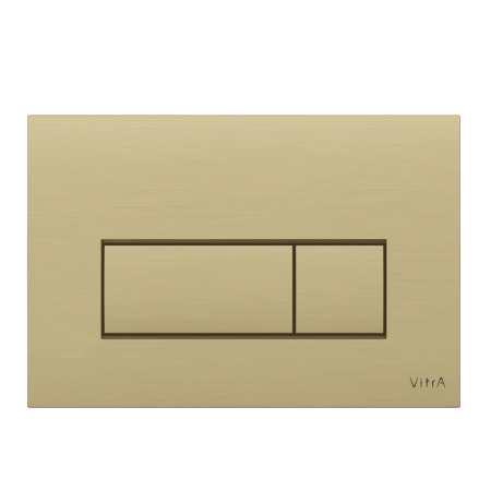 Кнопка смыва для инсталляции VitrA Root Square  740-2325 брашированное золото двойный смыв