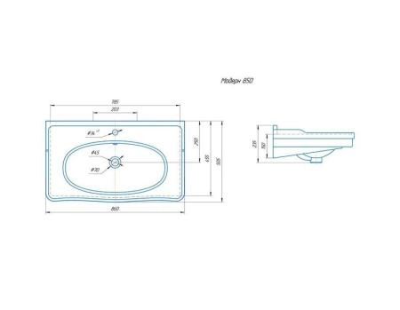 Тумба Corozo Манойр 85, Модерн 85(раковина отдельно)