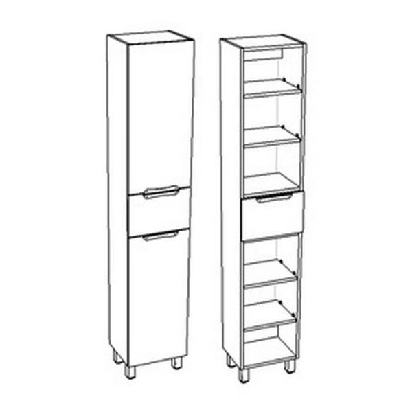 Шкаф-пенал напольный Corozo Алиот 35 универсальный