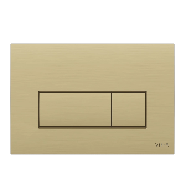 Кнопка смыва для инсталляции VitrA Root Square  740-2325 брашированное золото двойный смыв
