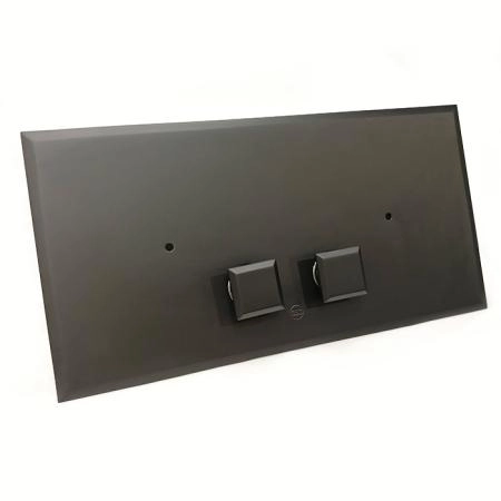 3SC SQUARE pLAQUE Клавиша смыва для бачков Geberit UP320/720, 33x2,5xh17, материал: латунь, цвет: чёрный матовый