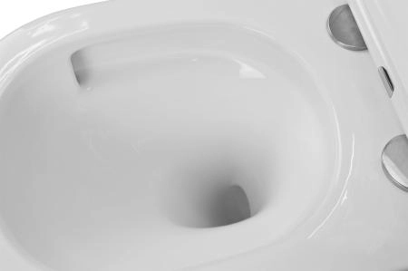 Унитазы Azario Унитаз подвесной безободковый Azario Teramo AZ-0053-UQ3 (система смыва Торнадо) с тонкой крышкой микролифт