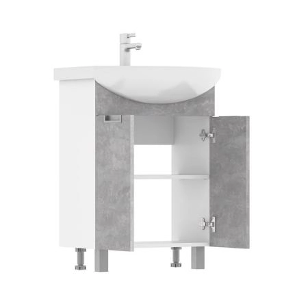 Тумба для ванной Volna Vario Z.60.2D Цемент напольная (Балтика) раковина отдельно