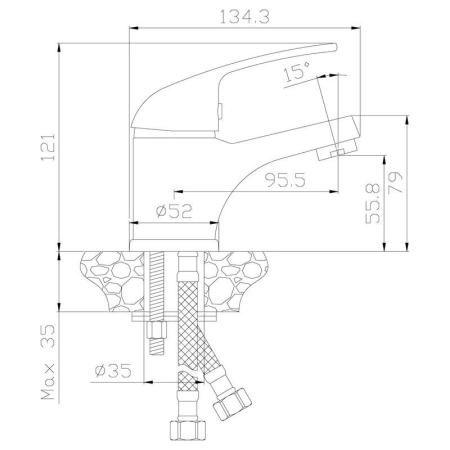 Смеситель Rossinka Y40-11 для раковины
