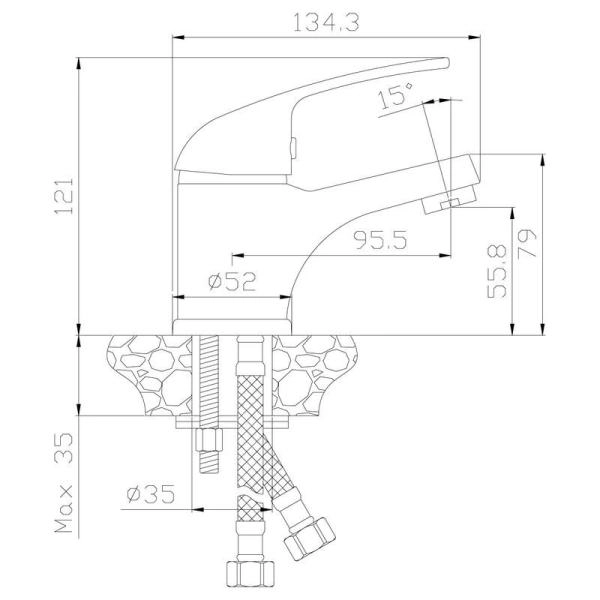 Смеситель Rossinka Y40-11 для раковины