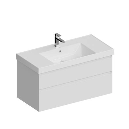 Тумба Kerama Marazzi CUBO КУБО CUB.100.2\WHT.M подвесная с ящиками 100, белая матовая