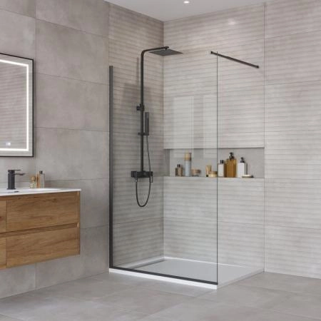 Душевая перегородка BelBagno KRAFT 70 прозрачное стекло 6 мм профиль хром KRAFT-L-1-70-C-Cr