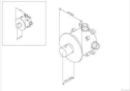 Смеситель для душа Am.Pm Like F8075500 термостат,хром