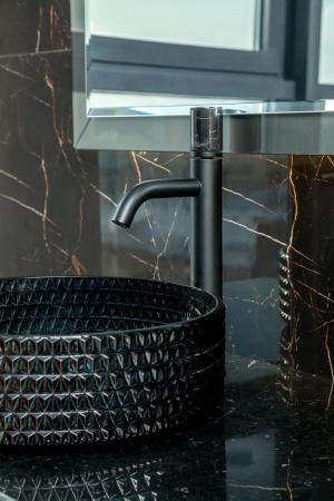 Смеситель STICK Boheme для умыв. выс. BLACK MRAMOR BLACK_Комплект 122-B-MR-B