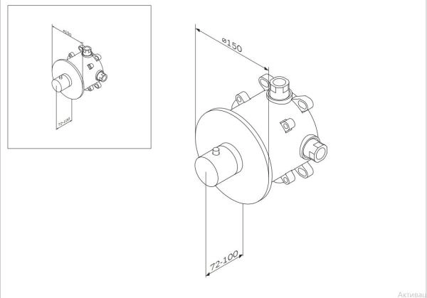 Смеситель для душа Am.Pm Like F8075500 термостат,хром