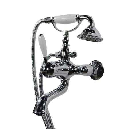 Смеситель Magliezza BIANCO 50603-cr на ванну в комплекте с шлангом и лейкой TL-4-cr хром