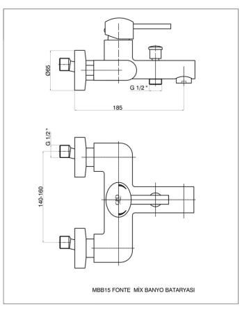Смеситель для ванны GPD FONTE MBB15 хром