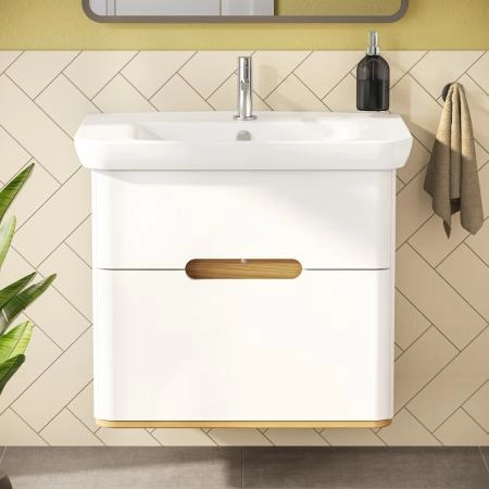 Тумба с раковиной  VitrA Sento  60824 80 см матовая белая МДФ