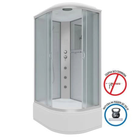 Душевая кабина Niagara NG-2310-14LG 1200х800х2150 высокий поддон 40см стекло матовое