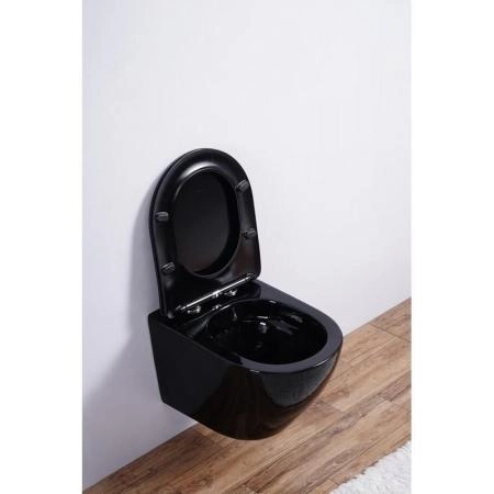 Унитаз Esbano AZALEA (Black) подвесной безободковый микролифт