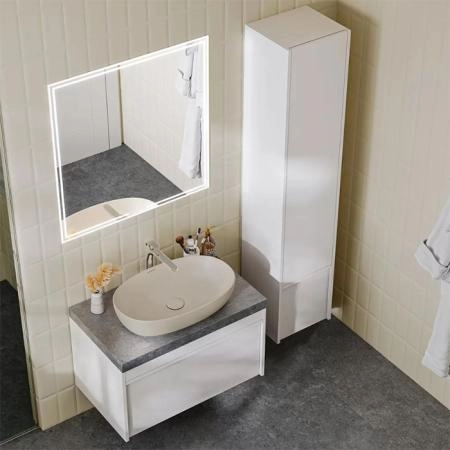 Раковина Kerama Marazzi PLAZA ПЛАЗА PLR.wb.60\SAN накладная 60, песочная матовая