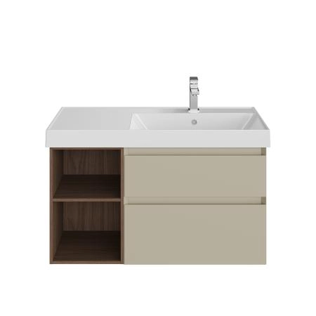 Тумба Kerama Marazzi CUBO КУБО CUB.90.2Rh\LIM.N правая подвесная с ящиками 90, лимо матовая-древесная