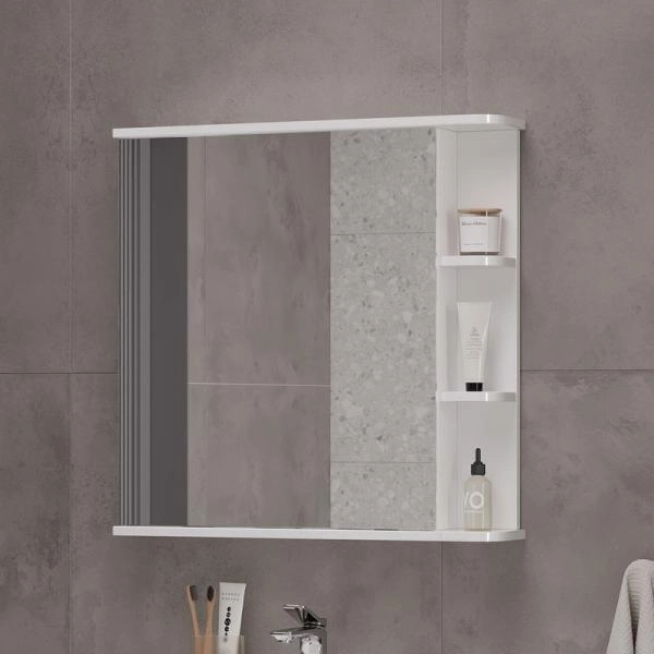 Шкаф зеркальный Twing 70 белый глянец