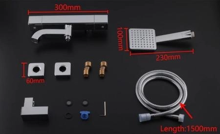 Смеситель Gappo G3291 для ванны термостат хром