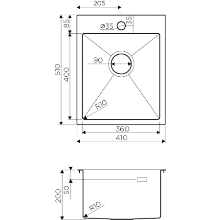 Кухонная мойка Omoikiri Akisame 41-LG 4973080, 410*510, светлое золото