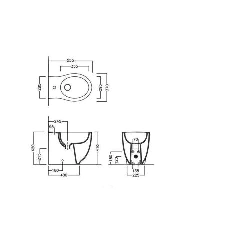 Биде Hatria LeFiabe Y1DZ белый