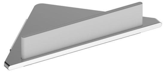 Полка для ванной KEUCO Edition 400 11557170100 Алюминий серебристый анодированный/светло-серый 245 мм