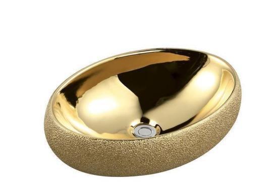 Накладная раковина Boheme Neoart 860 овальная золото 48х34