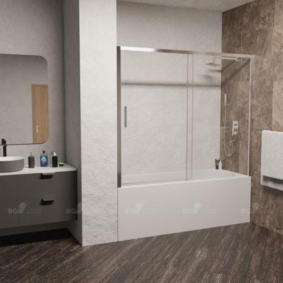 Шторка на ванну RGW Screens SC-45 180 см прозрачное Хром раздвижные 34114518-11