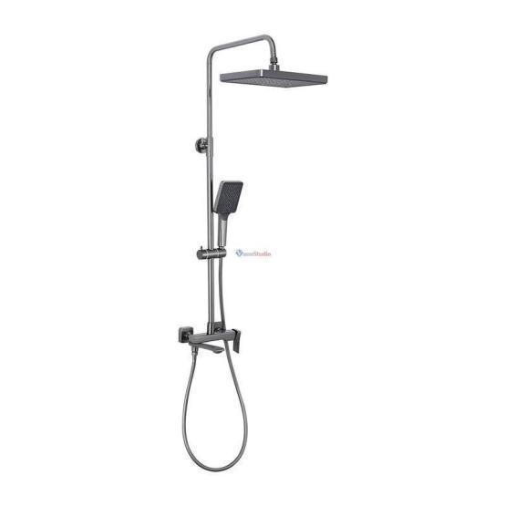 Душевая система Frap F2484-9 для ванны оружейная сталь