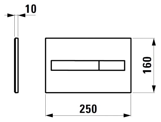 Кнопка Laufen LIS 8.9566.1.000.000.1 смыва 2 режима, белая