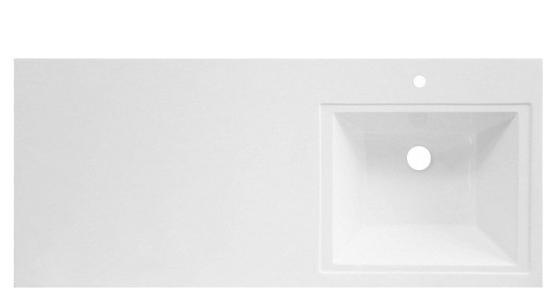 Раковина Белый из литьевого мрамора, правосторонняя, 1203x480x156 BB1200/480-LV-MR-R