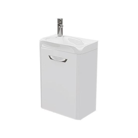 Тумба для ванной Volna Mini 40 белый глянец подвесная