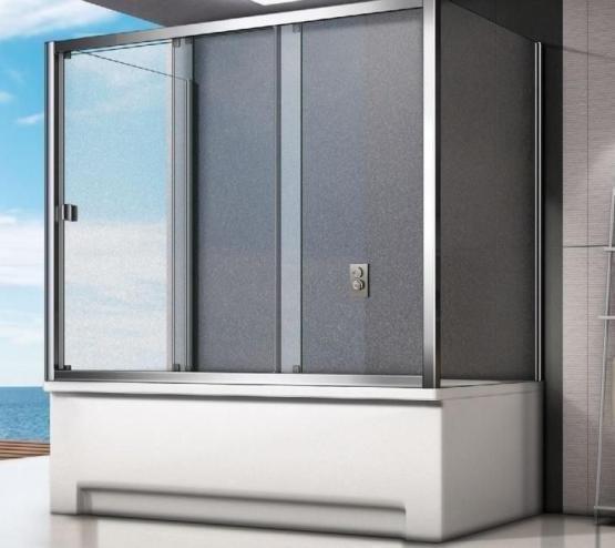 Шторка для ванны GOOD DOOR SCREEN WTW-180-G-CH 180 матовое