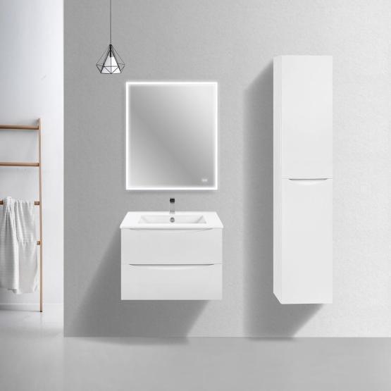 Тумба под раковину Vincea Mia Slim 700 подвесная, 2 выкатных ящика soft close, G.White