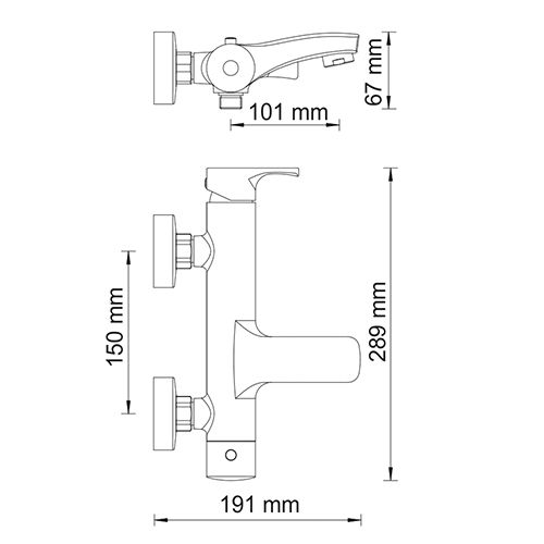 Смеситель для ванны WasserKraft Berkel 4801 хром