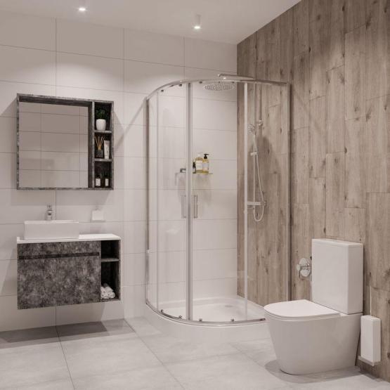 Душевой уголок Niagara Nova NG-6607-08 (100*100*190) полукруг, двери раздвижные