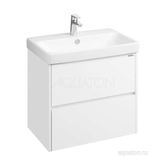 Тумба под раковину AQUATON Сканди 70 белый матовый, белый глянец 1A251801SD010