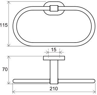 Полотенцедержатель (овальный) Ravak Chrome CR 300.00 X07P190