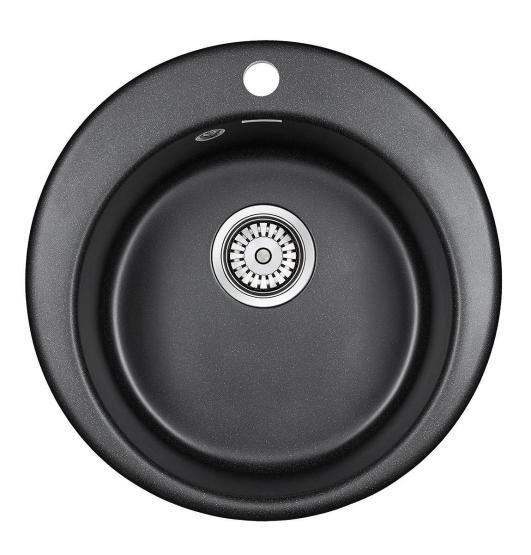 Мойка для кухни Paulmark GELEGEN, PM404800-BL, черный, D475 мм