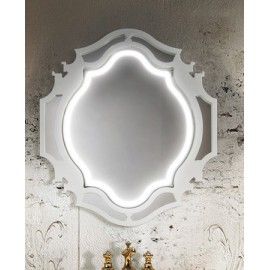 Зеркало Belux Кастилия В 90 Белый глянцевый с подсветкой