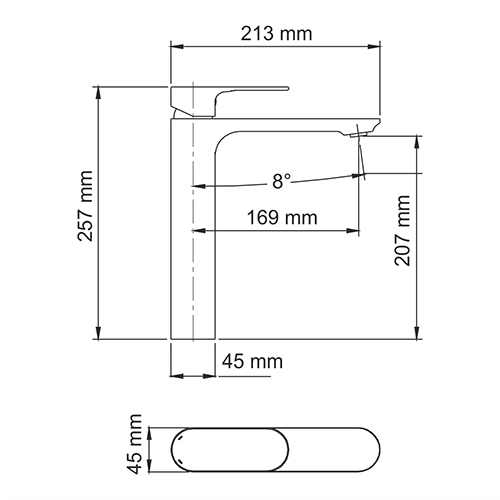 Смеситель Wasserkraft Dinkel 5803H для раковины
