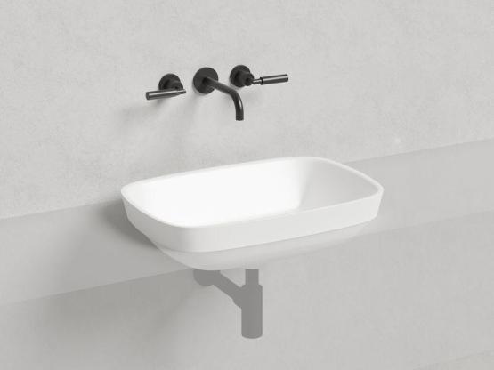 Раковина Salini MAREA 02 S-Stone матовая 60x40 1802202M полувстраиваемая