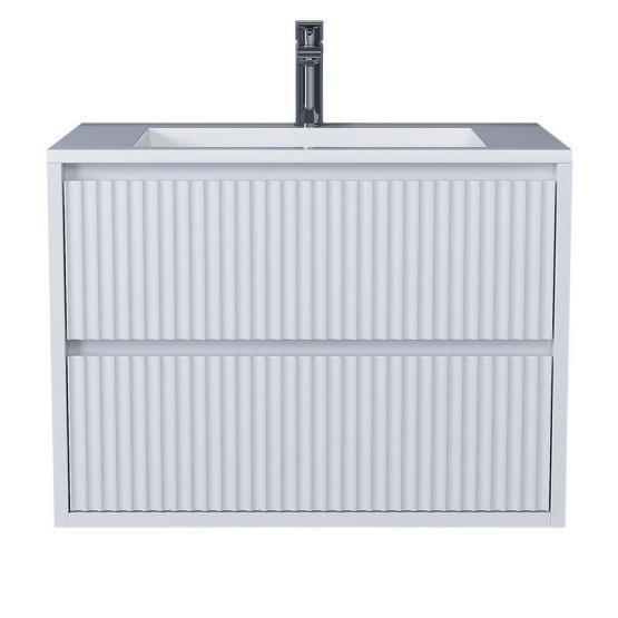 Тумба под раковину  Uperwood Next Premium подвесная, 70 см, белая, 2 ящика