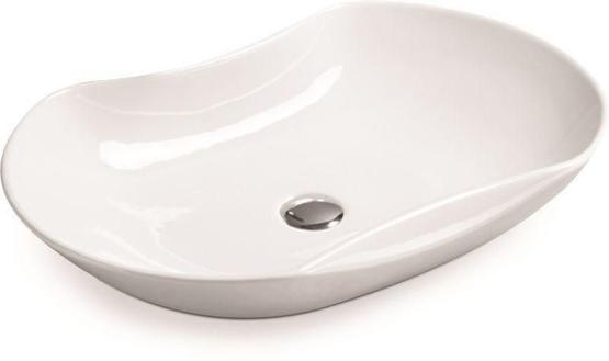 Раковина SantiLine SL-1030 67x34 на столешницу керамическая Белый