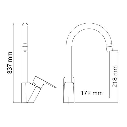 Смеситель для кухни WasserKraft Leine 3507 хром