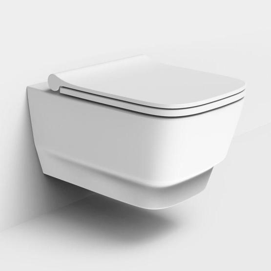 Унитаз подвесной безободковый Boheme Bello 971-MW Белый матовый (без крышки)