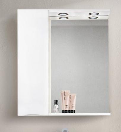 Шкаф Belbagno MARINO Bianco Lucido зеркальный подвесной с подсветкой, левосторонний MARINO-SPC-700/750-1A-BL-P-L