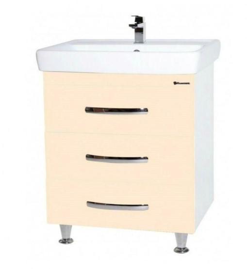 Тумба под раковину Bellezza Рокко 70 напольная с 3 ящ. (Тигода) бежевая