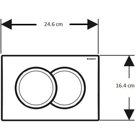 Инсталляция Geberit Delta 458.149.21.1 Duofix для подвесного унитаза, смывная клавиша Delta, хром глянец